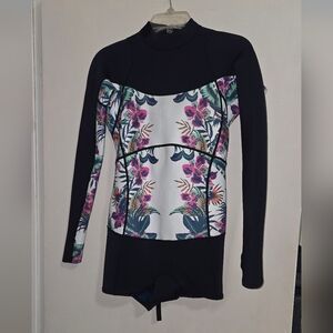 Roxy 2mm Long Sleeve Back Zip Springsuit Size 12 WOMEN